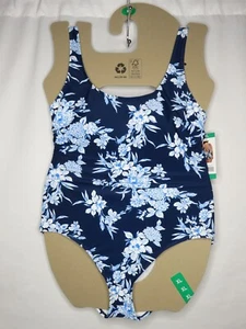 NWT OCEAN PACIFIC LADIES' 4 WAY STRETCH ONE PIECE SWIMSUIT BLUE SZ XL #E543 - Picture 1 of 2