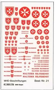 Malteser Hilfsdienst Beschriftungenca. 6 x 10 cm DECAL - Bild 1 von 1
