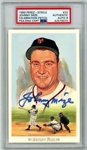 Johnny Mize Signed Perez Steele Celebration - PSA DNA - Picture 1 of 1