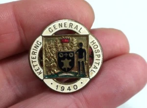 Vintage Scarce Enamel badge Kettering General Hospital 1940 Nurses badge - Picture 1 of 2