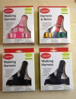 CLIPPASAFE Arnés/riendas lavables para caminar de seguridad para niños bebés niños pequeños vendedor del Reino Unido