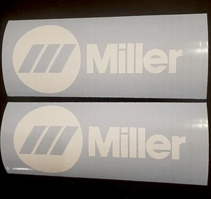 MILLER Replacement 12” Vinyl Decals(Set Of 2) White Vinyl SAME DAY FREE SHIPPING - Bild 1 von 5