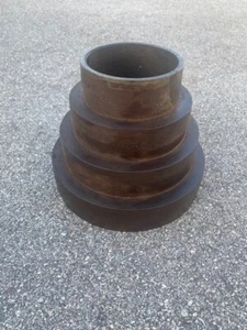 Large Antique Vintage Flat Belt Step Cone Pulley Hit & Miss Engine Line Shaft - Picture 1 of 3