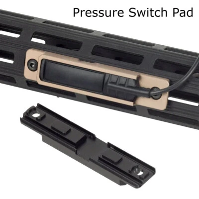 Flashlight Remote Tail Switch Protector Panel For 20mm Picatinny Rail Pads Cover - Image 1 of 4