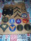 AMERICAN MILITARY UNIFORM US LOT OF 15 INSIGNIA & RANK PATCHES SHOULDER BOARDS