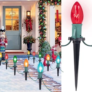 Christmas Pathway Lights Outdoor, 51.4 Ft Driveway Christmas Lights with 40 Mult - Picture 1 of 7