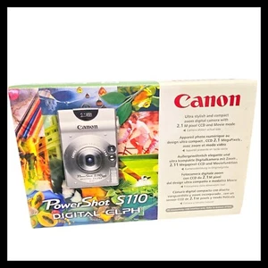 Canon PowerShot Digital ELPH S110 Digital Camera Silver Charger Box Cables - Picture 1 of 13