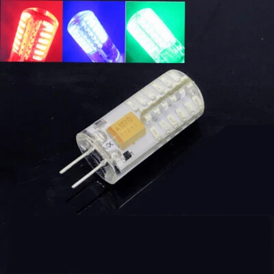 1-10PCS G4 Silicone Bulb 3014 SMD LED Light AC/DC 12V 9-24V Car Lamp RGB - Image 1 of 4