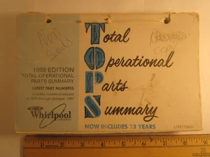 Paperback 1975-1988 WHIRLPOOL TOTAL OPERATIONAL PARTS SUMMARY [Z96] - Picture 1 of 5