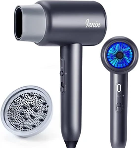 Hair Dryer, Portable Ionic Blow Dryer with Diffuser and Concentrator Nozzle, Dif - Picture 1 of 7