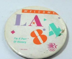 Prendedor de botón vintage de Los Ángeles California Juegos Olímpicos de Estados Unidos 1984 - Imagen 1 de 6