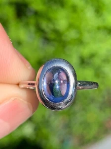 Platinum natural ceylon blue sapphire 3.60ct ring with certificate - Picture 1 of 13