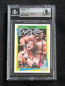 KWANG 1995 MERLIN WWF ROOKIE SIGNED AUTOGRAPHED CARD BECKETT BAS AUTHENTIC - Picture 1 of 2