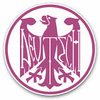 2 x Vinyl Aufkleber 7,5cm - Rosa Deutscher Adler Logo Deutschland? Cooles Geschenk #5438