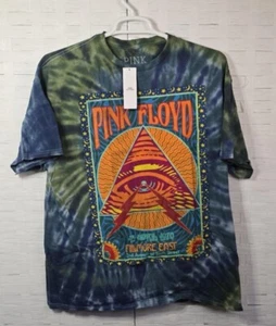 Pink Floyd Pyramid Blue Tie Dye Oversized Tee T-Shirt Womens Size S/M Oversized - Picture 1 of 5