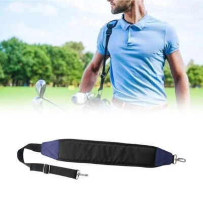 Golf Shoulder Strap Padded Adjustable Black Shoulder Bag Strap Replacement - Image 1 of 4