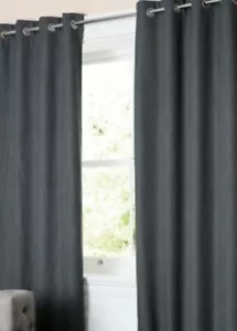 Siguiente Cortinas de ojales Benton carbón 228x229 cm PVP £100 (NB176) - Imagen 1 de 3