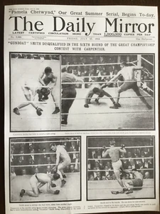 PÓSTER/PÁGINA DE 2 CARAS: 17 DE JULIO DE 1914 CARPENTIER GANA EL TÍTULO DE PESO PESADO EN SEXTO - Imagen 1 de 23