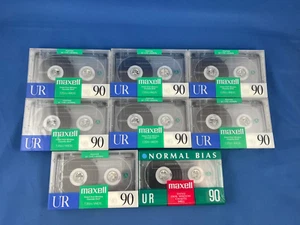Maxell UR90 Audio Cassettes - 8 Brand New Factory Sealed UR-90 ~ Free Shipping ~ - Picture 1 of 7