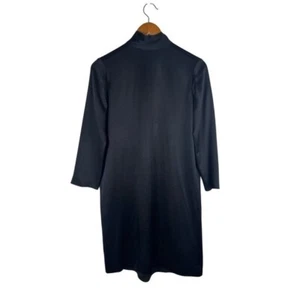 Vince XS Black 100% Silk Mock Neck Shift Dress Modest Elegant Classic - Picture 1 of 13