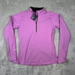 Nueva Camisa Nike Dri Fit para Correr Manga Larga para Mujer S 1/4 Cremallera Pullover Agujeros para Pulgares - Imagen 1 de 9