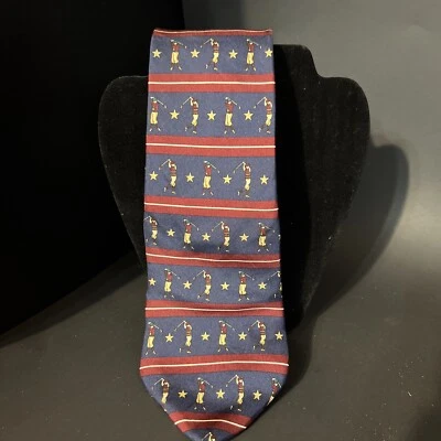 Corbata Tommy Hilfiger Diseño Golf 100% Seda Clásica Talla 57 x 4 Foto 1 de 4