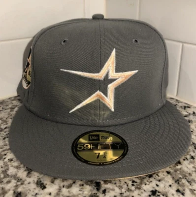 Кепка на резинке Houston Astros New Era 59FIF 35-я годовщина серая персиковая размер 7 1/4 - Изображение 1 из 4