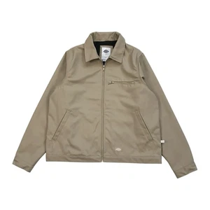 DICKIES EISENHOWER INSULATED JACKET LARGE L BEIGE QUILTED COAT BOMBER FULL ZIP - Picture 1 of 4