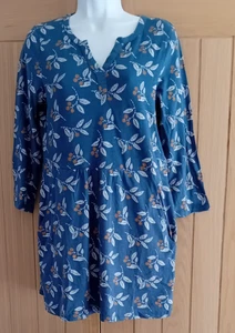Nuova tunica Ex SEASALT TAGLIA 8 LAZY DAISY top maniche lunghe blu/multi - Foto 1 di 7