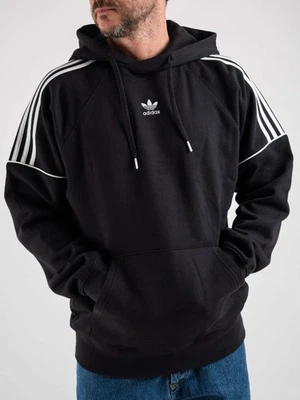 adidas Originals Mens ReKive Pullover Hoodie M L XL Black French Terry HK7309 - image 1 of 4