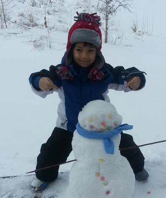 Gap Red Gray Fleece Hat Cap With Tassels On Top size 4/7 - Image 1 of 4