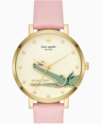 KATE SPADE SEE YOU LATER CROCODILE WATCH EUC RARE! ADORABLE - Image 1 of 4