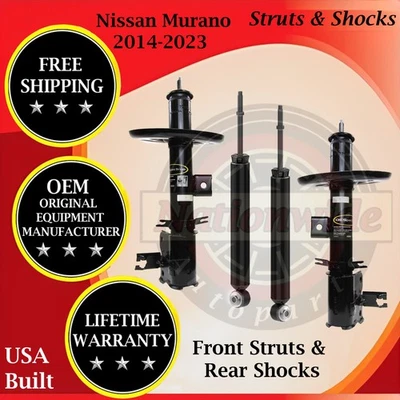Amortiguadores delanteros y traseros Monroe OEM para Nissan Murano 2014-2023 garantía de por vida Foto 1 de 4