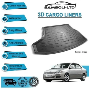 3D CARGO LINER BOOT LINER REAR TRUNK MAT FOR Toyota Corolla Sedan 2003-2007 - Picture 1 of 4