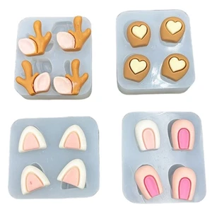 Heat Resistant Silicone Ear Mold for DIY Chocolate Jewelry Craft Projects - Picture 1 of 12