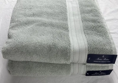 Brooks Brothers Lote De 2 Toallas De Baño Turcas Premium Verde Suave Foto 1 de 4