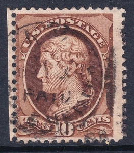 USA 1870 Jefferson 10 cent good used brown stamp - Picture 1 of 2