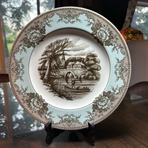 Johnson Brothers “River Scenes” 10.75” Accent Dinner Plates England Windmill - Picture 1 of 6