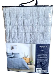 Sheridan Reilly Queen Chambray Quilt Cover 220x220cm Fog Grey – New in Bag - Foto 1 di 4