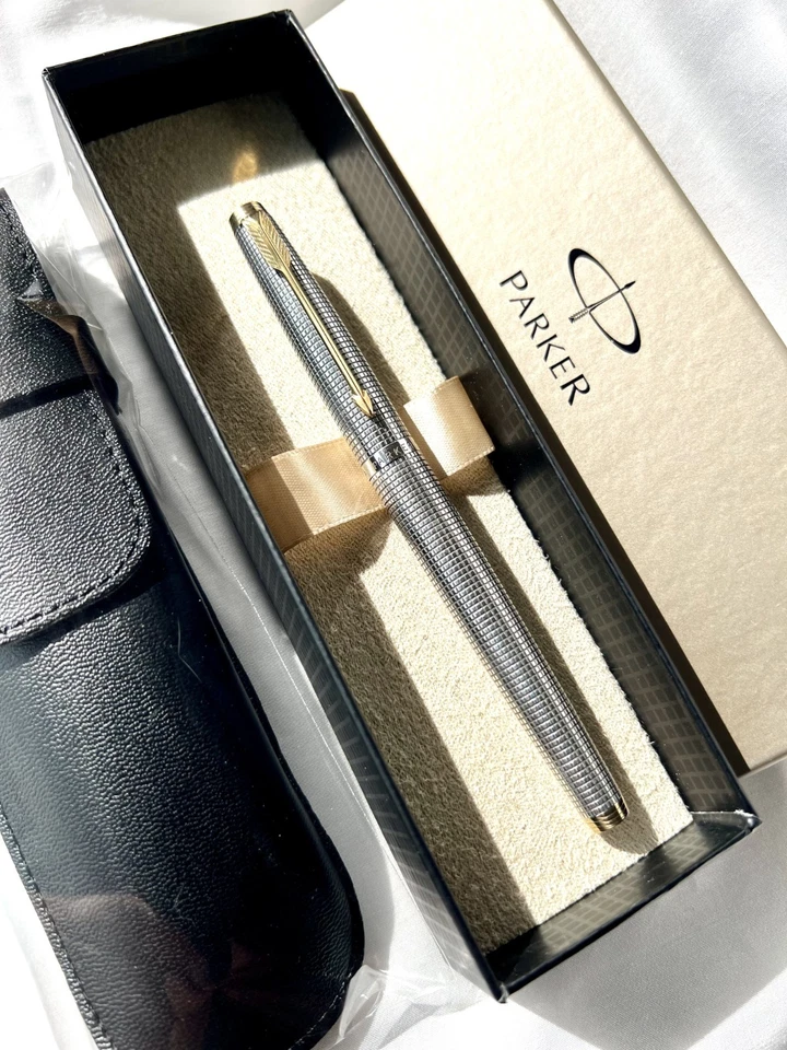 Pluma Estilográfica Parker 75 De Colección Plata de Ley - Plumín Medio Perfección Foto 1 de 4