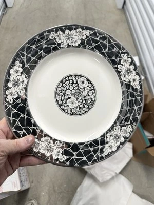 one large 10 1/2" Pareek plate color shiny reflective Johnson Bros - Image 1 of 4