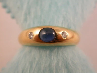 Schöner Ring mit Saphir und Brillanten - Bild 1 von 4