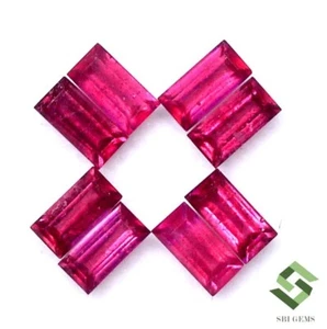 5x2.50 mm Natural Ruby Baguette Cut Lot 09 Pcs 3.14 CTS Calibrated Loose Gems GF - Picture 1 of 6