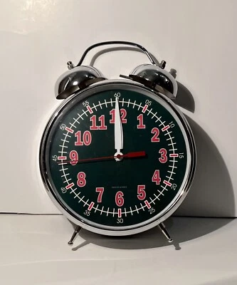 STERLING & NOBLE DESK MANTLE TABLE GIANT 9" LOUD ALARM CLOCK *READ DESCRIPTION* - Image 1 of 4