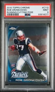 2010 Topps Chrome Rob Gronkowski Running/Cutting Pose RC #C112 PSA 9 Mint 4077 - Picture 1 of 2