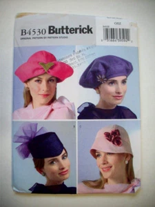 Elegante Elegante Sombrero Gorras Patrón 4530 Talla xpequeño Pequeño Mediano Grande Sin Cortar - Imagen 1 de 2