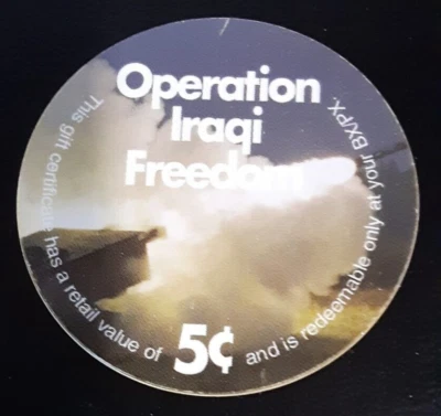 KL# M131    2nd  Print  2H5  5 cents AAFES  Pogs from 2003 printing Extra Fine - Image 1 of 2