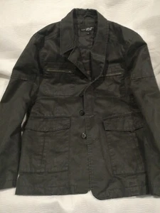 BLACK RIVET MENS MEDIUM GRAY POLYESTER & FABRIC MOTORCYCLE JACKET  - Picture 1 of 9