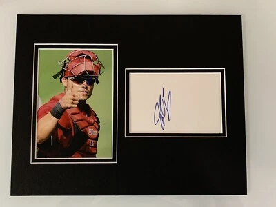 MLB HOF LEGEND IVAN RODRIGUEZ Signed Autographed Matted Photo w/cut 11"x14"  - Image 1 of 2