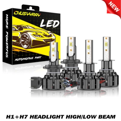 For Suzuki Forenza 2004-2008 H7 H1 Combo LED Headlight Hi Lo Beam 6000K 4x Bulbs - Image 1 of 4